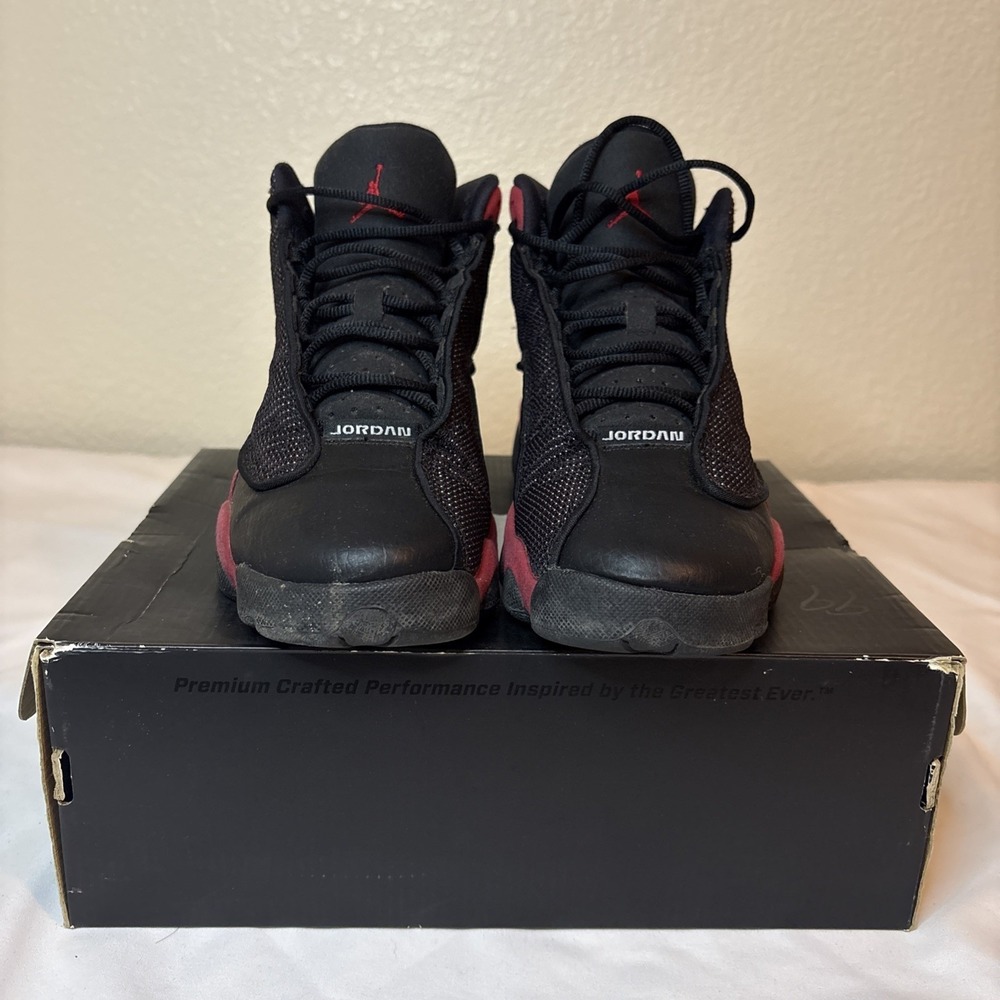 NIKE AIR JORDAN XIII 13 RETRO GS BLACK RED WHITE BRED PLAYOFF 414574-010 Size 4Y - Picture 9 of 16